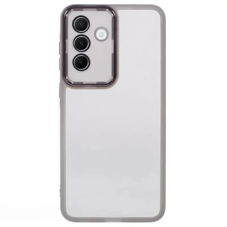 For Galaxy A37 5G WANLONFENG Electroplated Frame Translucent TPU Phone Case with Screen Film