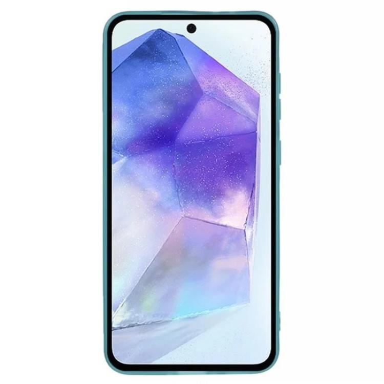 For Galaxy A37 5G WANLONFENG Electroplated Frame Translucent TPU Phone Case with Screen Film