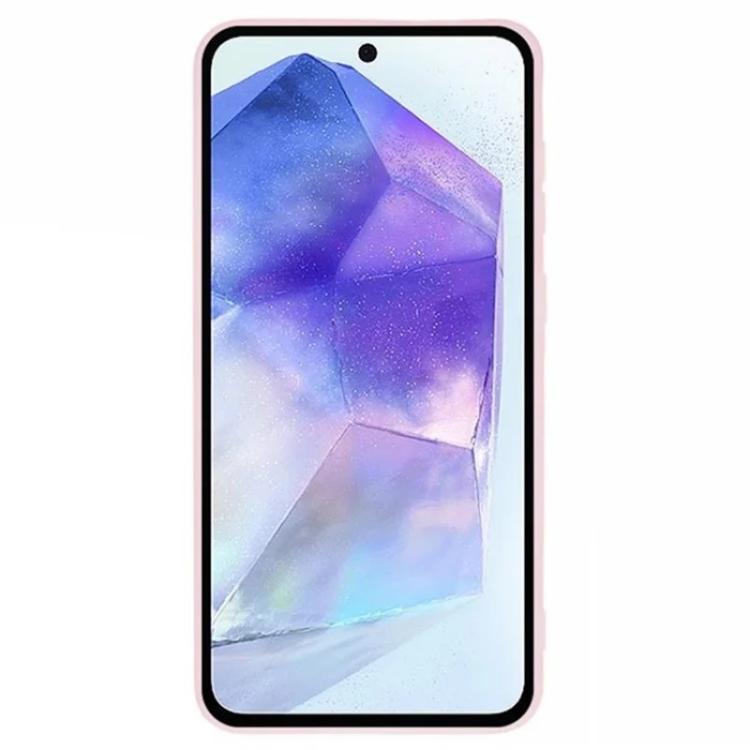 For Galaxy A56 5G WANLONFENG Electroplated Frame Translucent TPU Phone Case with Screen Film