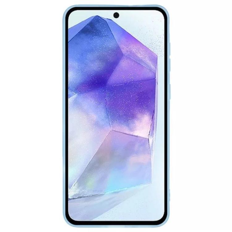For Galaxy A57 5G WANLONFENG Electroplated Frame Translucent TPU Phone Case with Screen Film