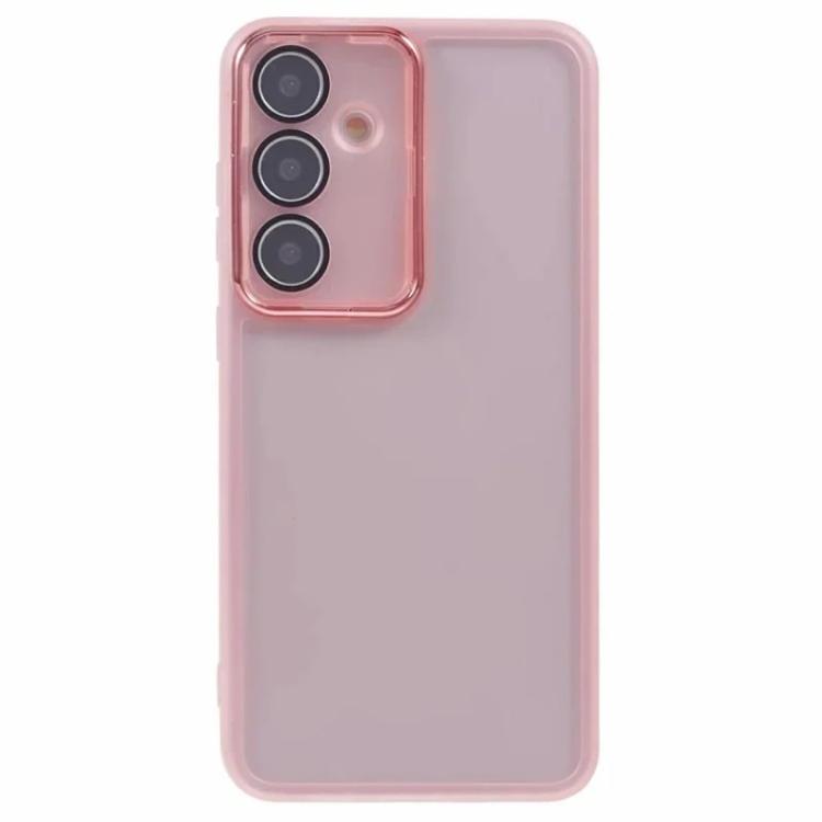 For Galaxy S26+ 5G WANLONFENG Electroplated Frame Translucent TPU Phone Case with Screen Film