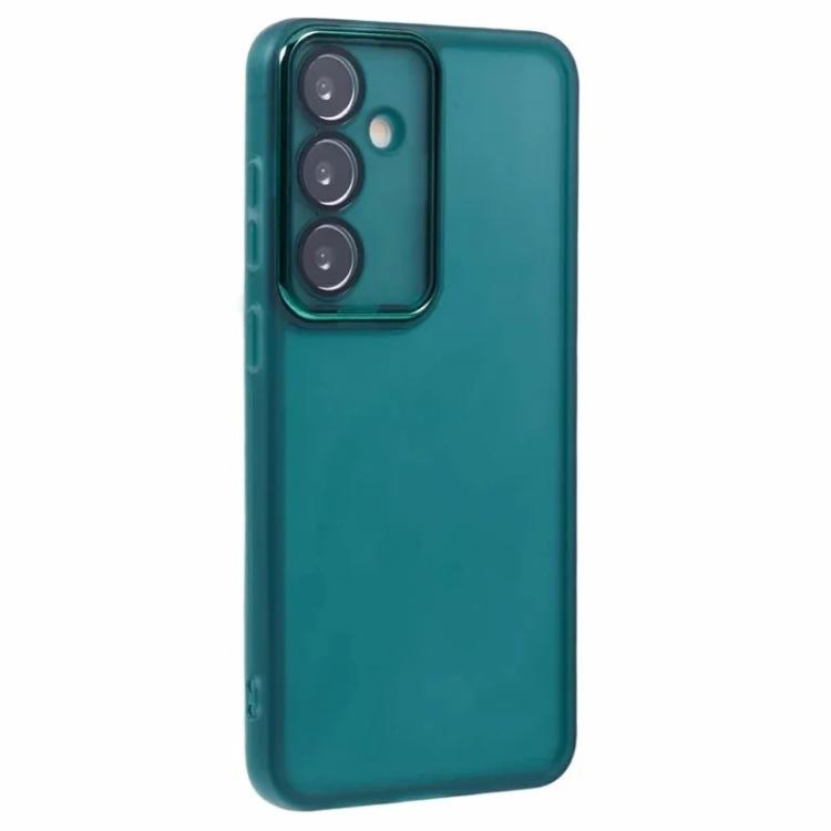 For Galaxy S26+ 5G WANLONFENG Electroplated Frame Translucent TPU Phone Case with Screen Film