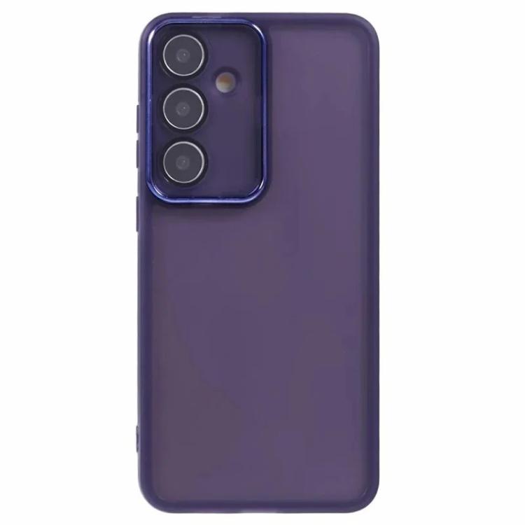 For Galaxy S26+ 5G WANLONFENG Electroplated Frame Translucent TPU Phone Case with Screen Film