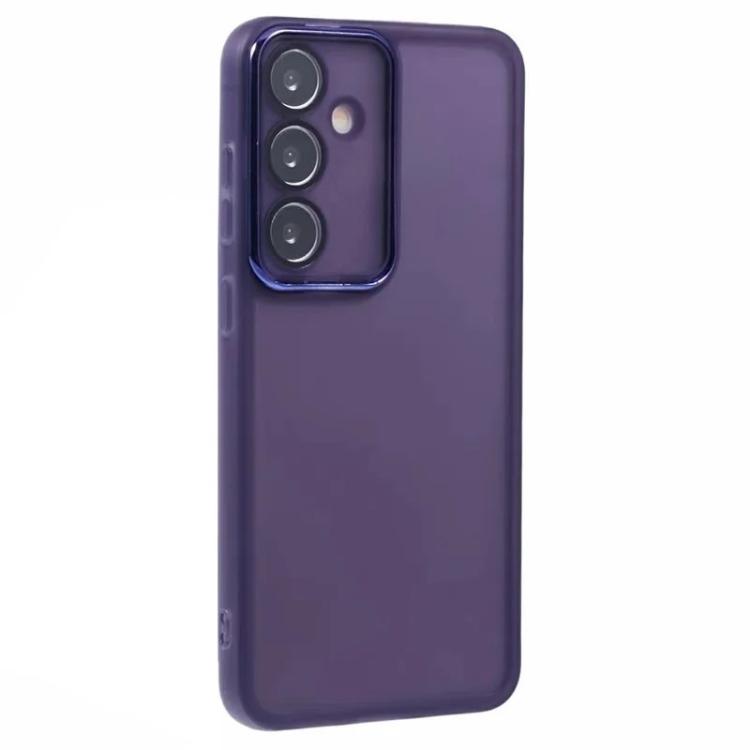 For Galaxy S26+ 5G WANLONFENG Electroplated Frame Translucent TPU Phone Case with Screen Film