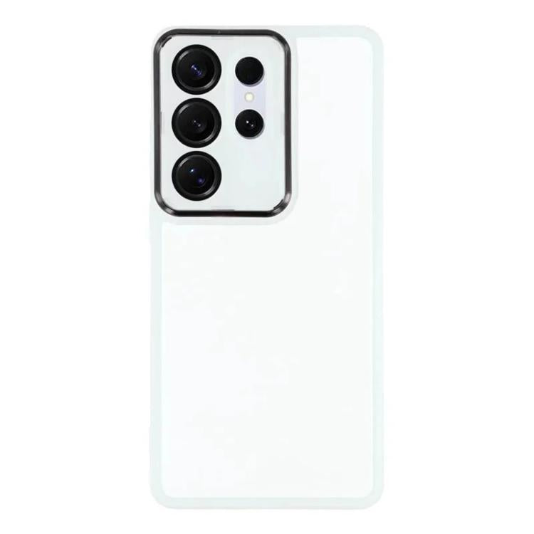 For Galaxy S26 Ultra 5G WANLONFENG Electroplated Frame Translucent TPU Phone Case with Screen Film