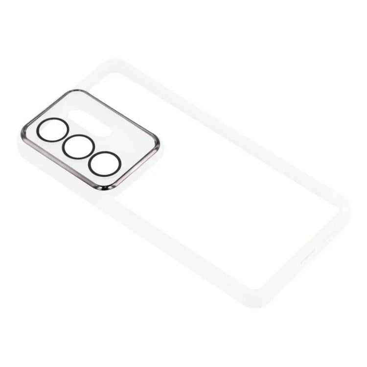 For Galaxy S26 Ultra 5G WANLONFENG Electroplated Frame Translucent TPU Phone Case with Screen Film