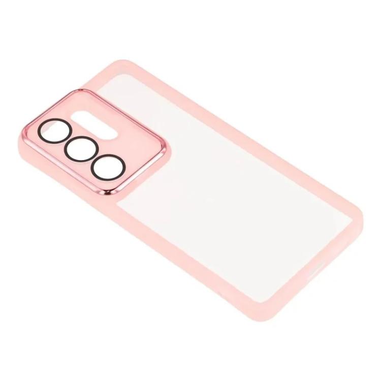For Galaxy S26 Ultra 5G WANLONFENG Electroplated Frame Translucent TPU Phone Case with Screen Film