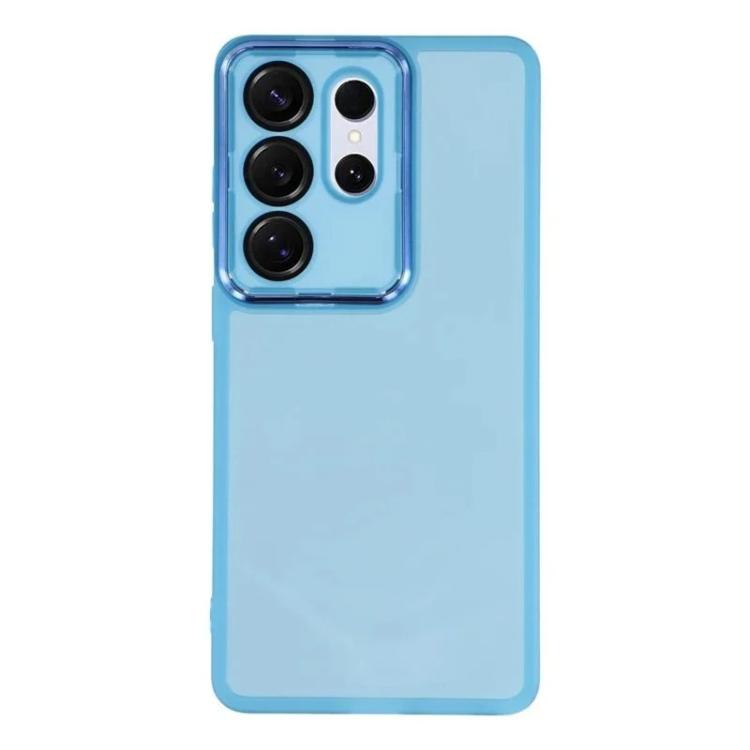 For Galaxy S26 Ultra 5G WANLONFENG Electroplated Frame Translucent TPU Phone Case with Screen Film