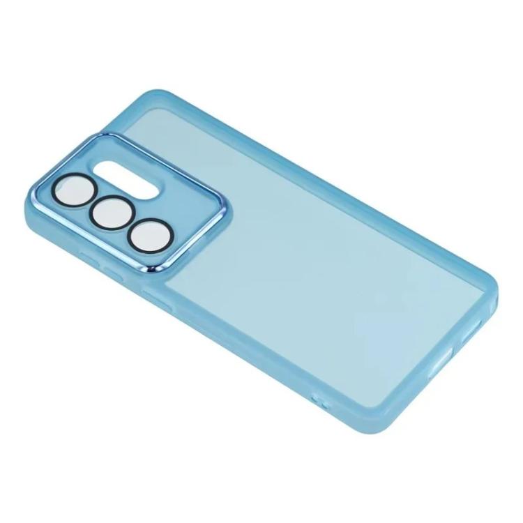 For Galaxy S26 Ultra 5G WANLONFENG Electroplated Frame Translucent TPU Phone Case with Screen Film