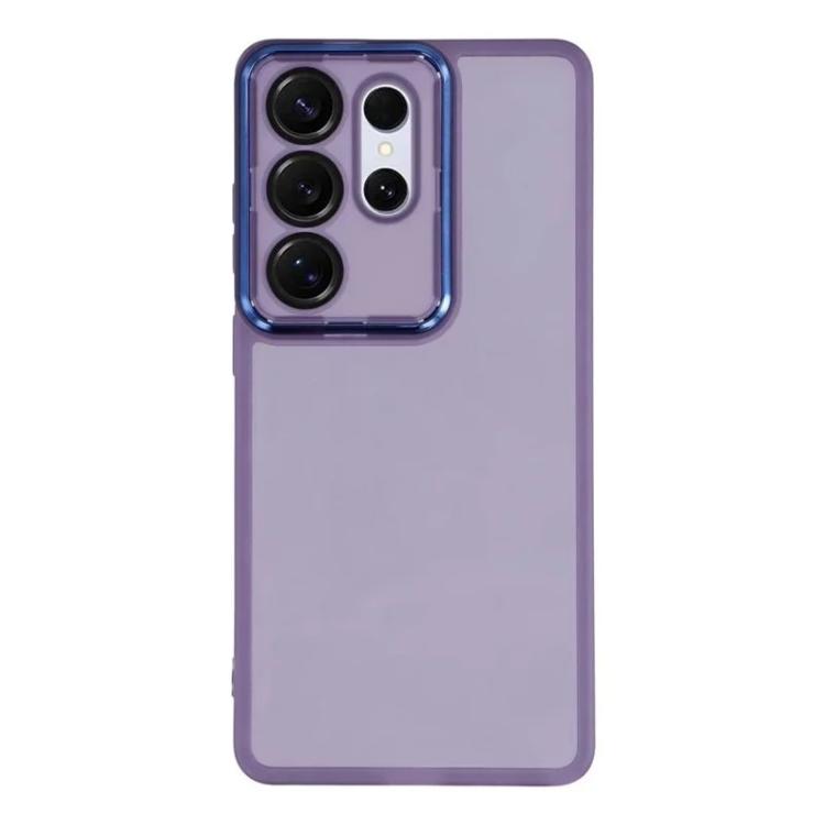 For Galaxy S26 Ultra 5G WANLONFENG Electroplated Frame Translucent TPU Phone Case with Screen Film