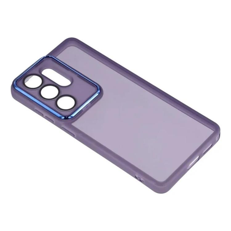 For Galaxy S26 Ultra 5G WANLONFENG Electroplated Frame Translucent TPU Phone Case with Screen Film