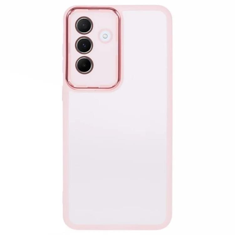 For Galaxy S25 FE 5G WANLONFENG Electroplated Frame Translucent TPU Phone Case with Screen Film