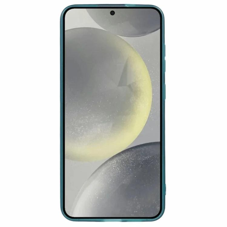 For Galaxy S25+ 5G WANLONFENG Electroplated Frame Translucent TPU Phone Case with Screen Film