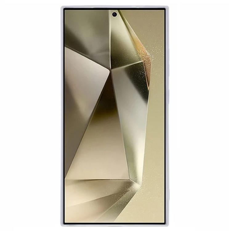 For Galaxy S25 Ultra 5G WANLONFENG Electroplated Frame Translucent TPU Phone Case with Screen Film