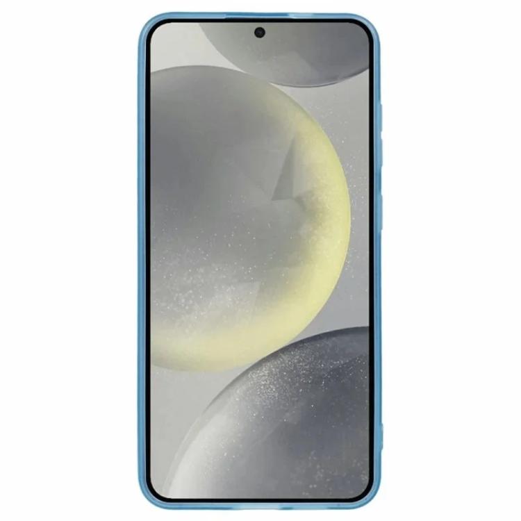 For Galaxy S24+ 5G WANLONFENG Electroplated Frame Translucent TPU Phone Case with Screen Film