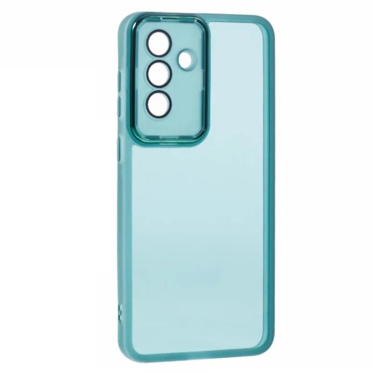For Galaxy S24 FE 5G WANLONFENG Electroplated Frame Translucent TPU Phone Case with Screen Film