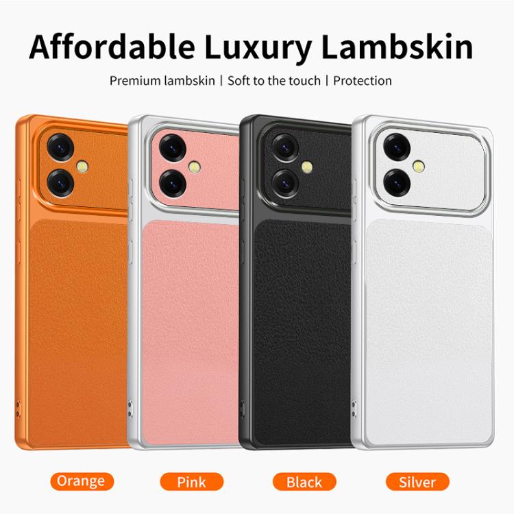 For Galaxy A05 Lambskin Series Skin Feel Shockproof Phone Case
