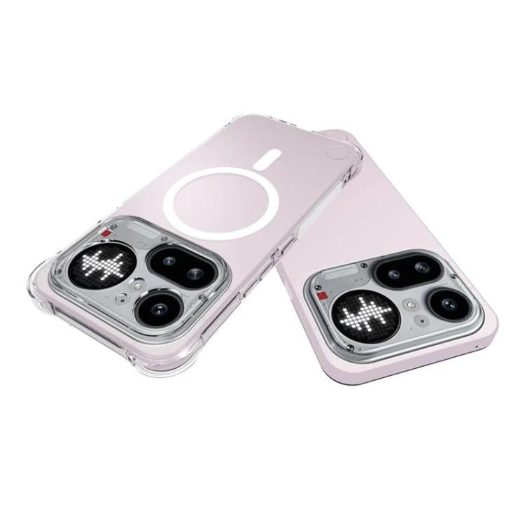 For Nothing Phone 4a Pro WANLONFENG Transparent Magnetic Four-Corner Shockproof TPU Phone Case with Screen Film - Transparent