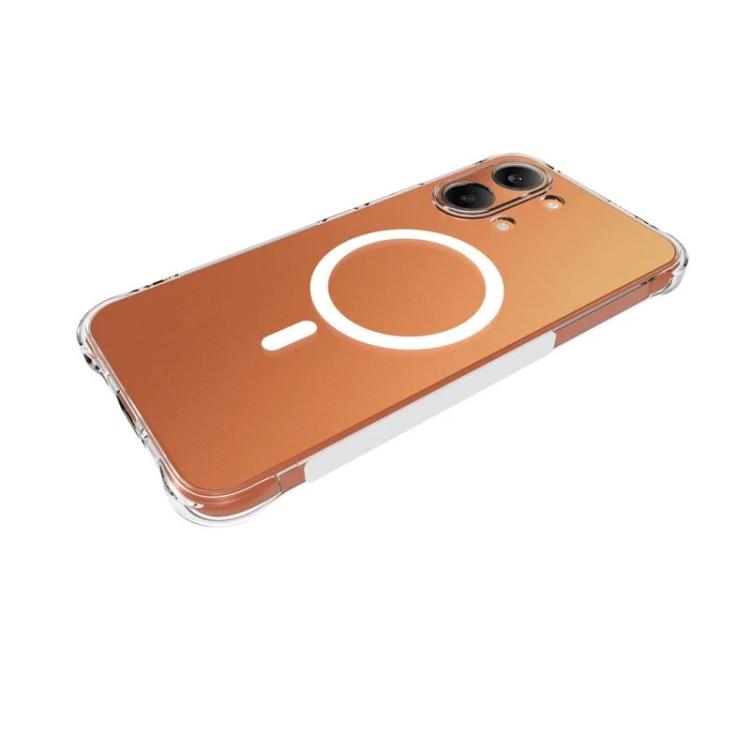 For Xiaomi Poco X8 Pro Max 5G WANLONFENG Transparent Magnetic Four-Corner Shockproof TPU Phone Case with Screen Film - Transparent
