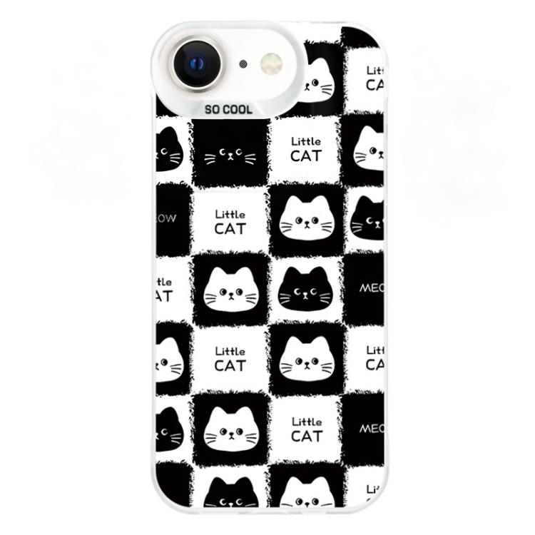 For iPhone 17e / 16e Colorful Silver Plated IMD Pattern PC Hybrid TPU Phone Case