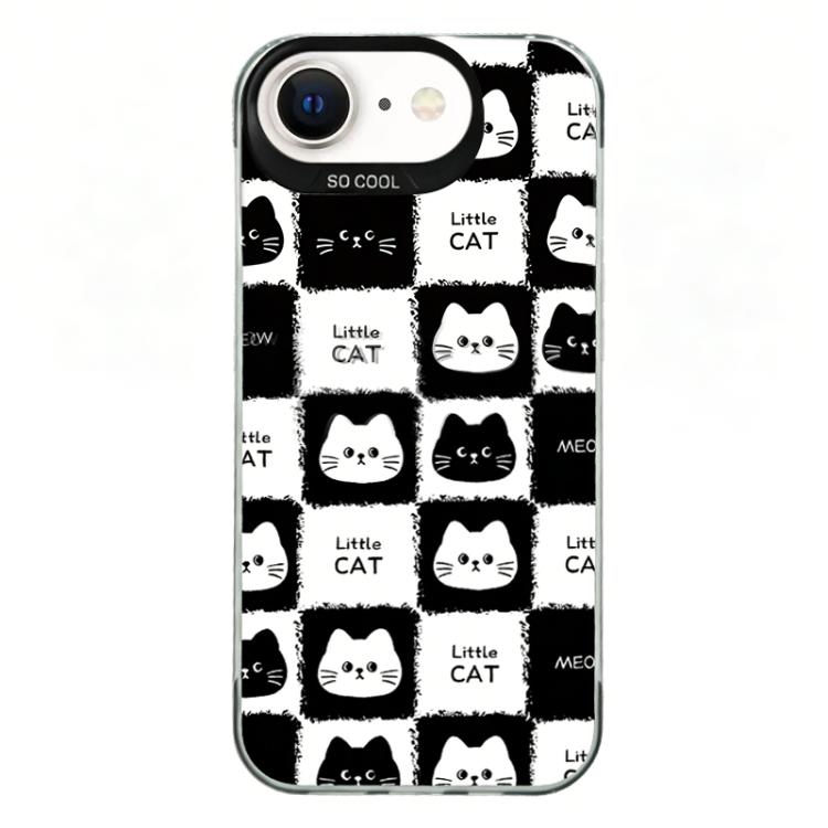 For iPhone 17e / 16e Colorful Silver Plated IMD Pattern PC Hybrid TPU Phone Case