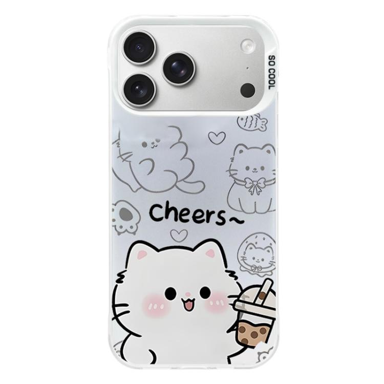 For iPhone 17 Pro Colorful Silver Plated IMD Pattern PC Hybrid TPU Phone Case
