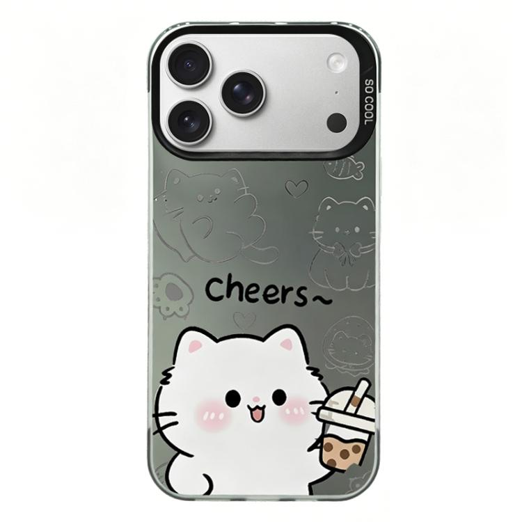 For iPhone 17 Pro Colorful Silver Plated IMD Pattern PC Hybrid TPU Phone Case