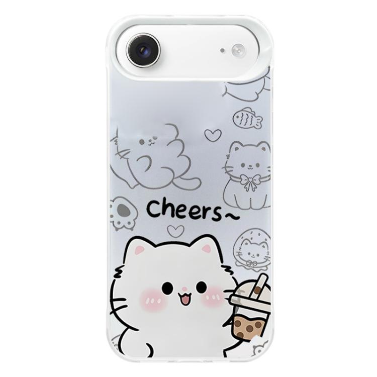 For iPhone Air Colorful Silver Plated IMD Pattern PC Hybrid TPU Phone Case