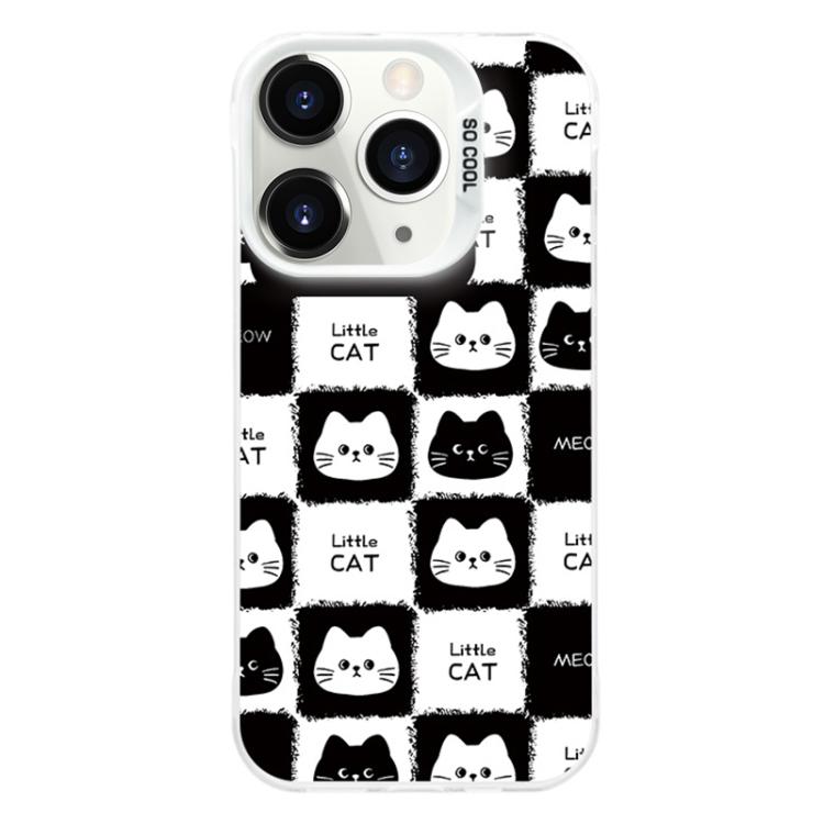 For iPhone 11 Pro Max Colorful Silver Plated IMD Pattern PC Hybrid TPU Phone Case