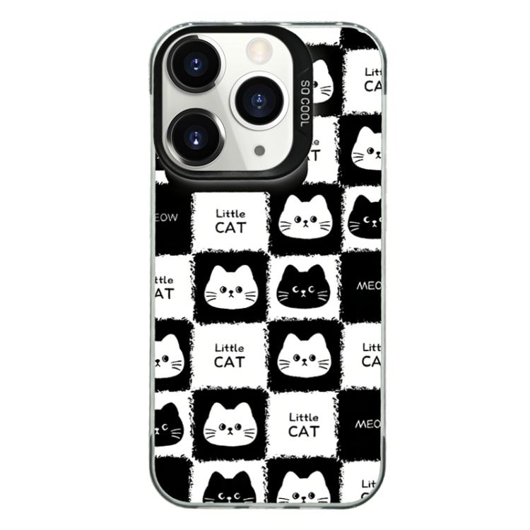 For iPhone 11 Pro Max Colorful Silver Plated IMD Pattern PC Hybrid TPU Phone Case