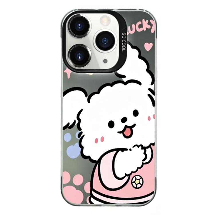 For iPhone 11 Pro Max Colorful Silver Plated IMD Pattern PC Hybrid TPU Phone Case
