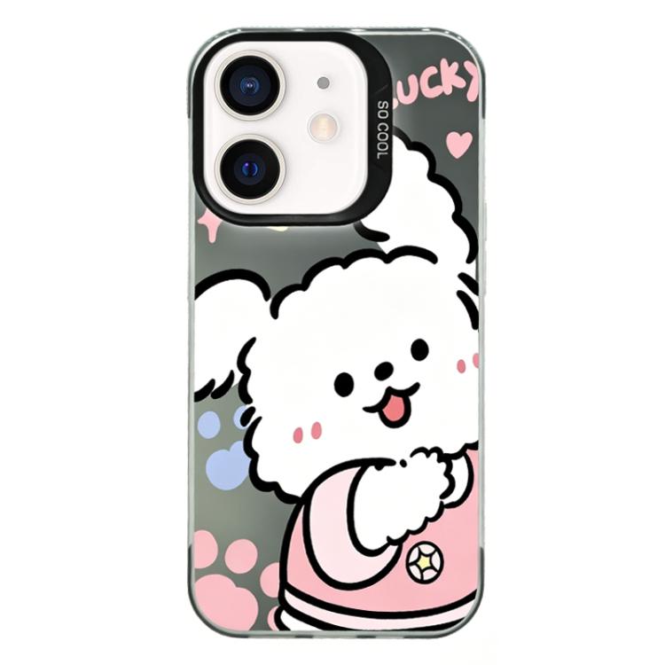 For iPhone 11 Colorful Silver Plated IMD Pattern PC Hybrid TPU Phone Case
