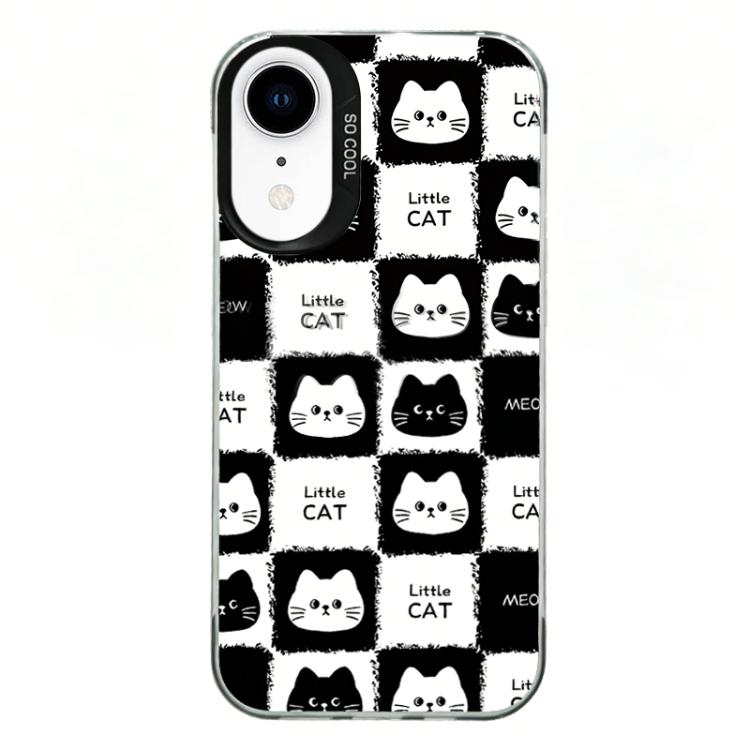 For iPhone XR Colorful Silver Plated IMD Pattern PC Hybrid TPU Phone Case
