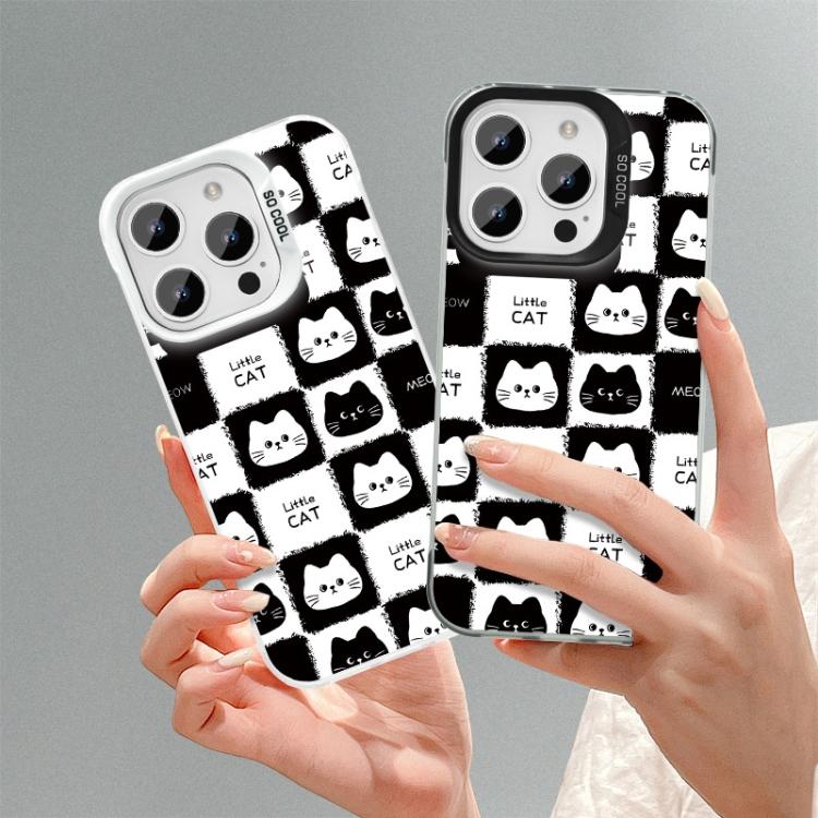 For iPhone 13 mini Colorful Silver Plated IMD Pattern PC Hybrid TPU Phone Case
