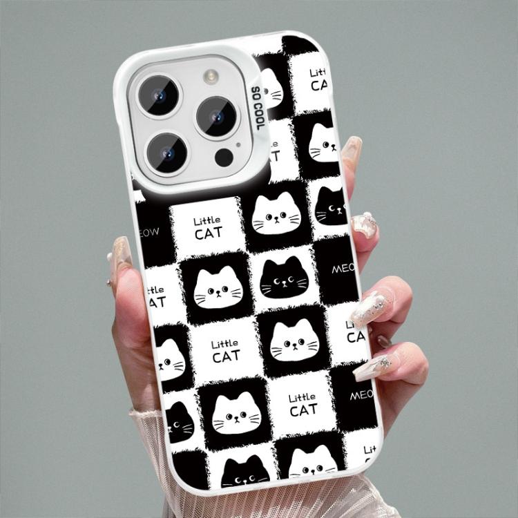 For iPhone 13 mini Colorful Silver Plated IMD Pattern PC Hybrid TPU Phone Case