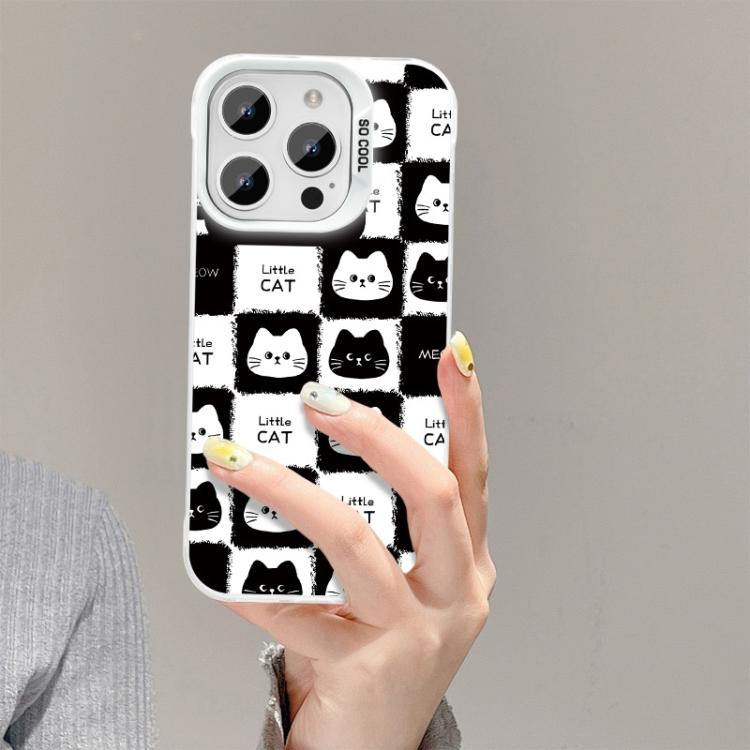 For iPhone 13 mini Colorful Silver Plated IMD Pattern PC Hybrid TPU Phone Case