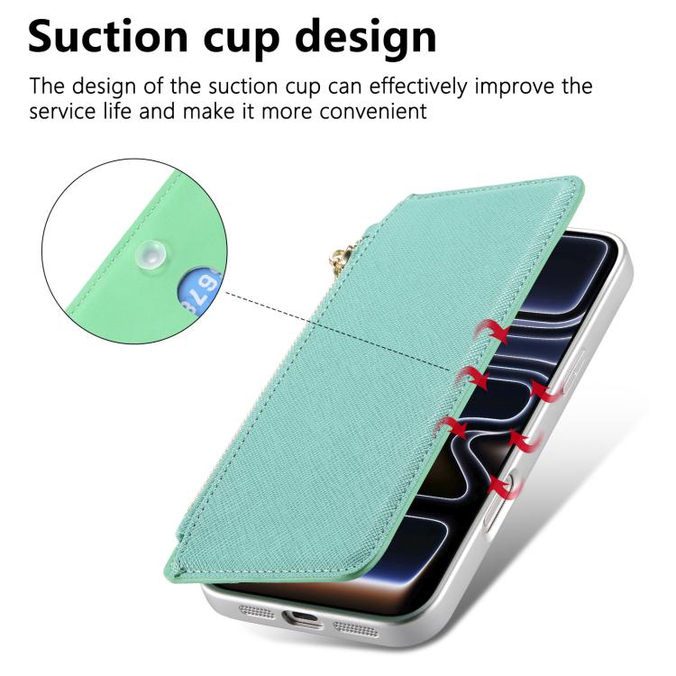 For Galaxy A36 5G CaseNeo Precision Hole Silver-Edged Magnetic Zipper Wallet Cross-Grain Vegan Leather Phone Case
