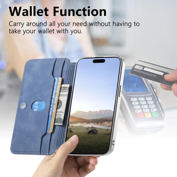 For Galaxy A17 5G CaseNeo Precision Hole Silver-Edged Magnetic Zipper Wallet Cross-Grain Vegan Leather Phone Case