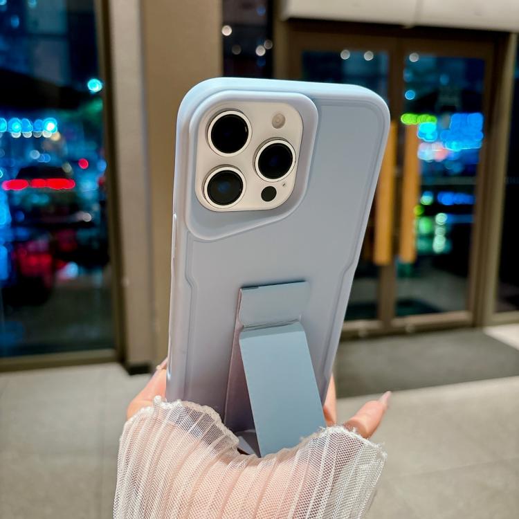 For iPhone 15 Pro Max Slim Waist Design Soft TPU Shockproof Phone Case with Fold Holder
