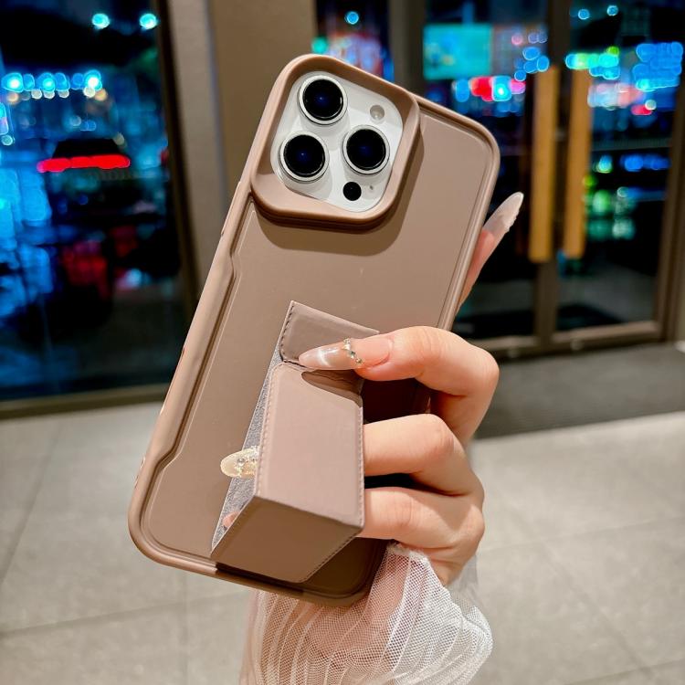 For iPhone 14 Pro Slim Waist Design Soft TPU Shockproof Phone Case with Fold Holder