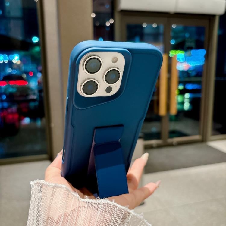 For iPhone 14 Pro Max Slim Waist Design Soft TPU Shockproof Phone Case with Fold Holder