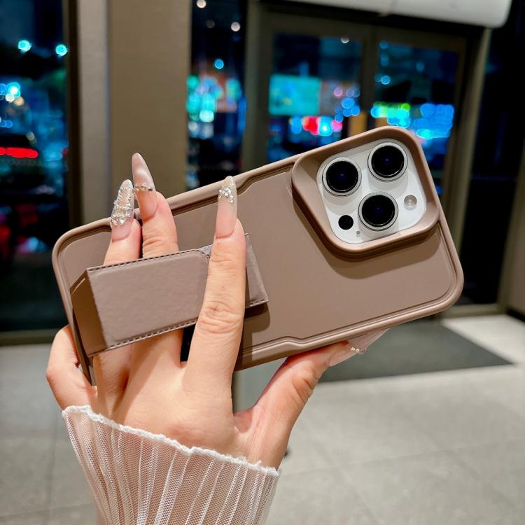 For iPhone 14 Pro Max Slim Waist Design Soft TPU Shockproof Phone Case with Fold Holder