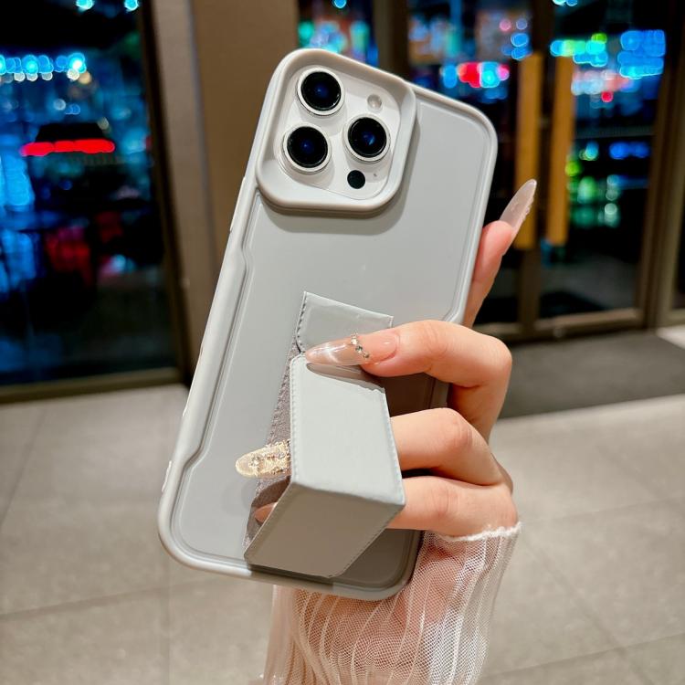 For iPhone 12 Slim Waist Design Soft TPU Shockproof Phone Case with Fold Holder
