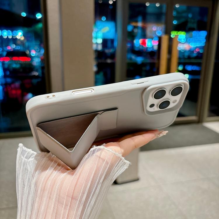 For iPhone 11 Slim Waist Design Soft TPU Shockproof Phone Case with Fold Holder