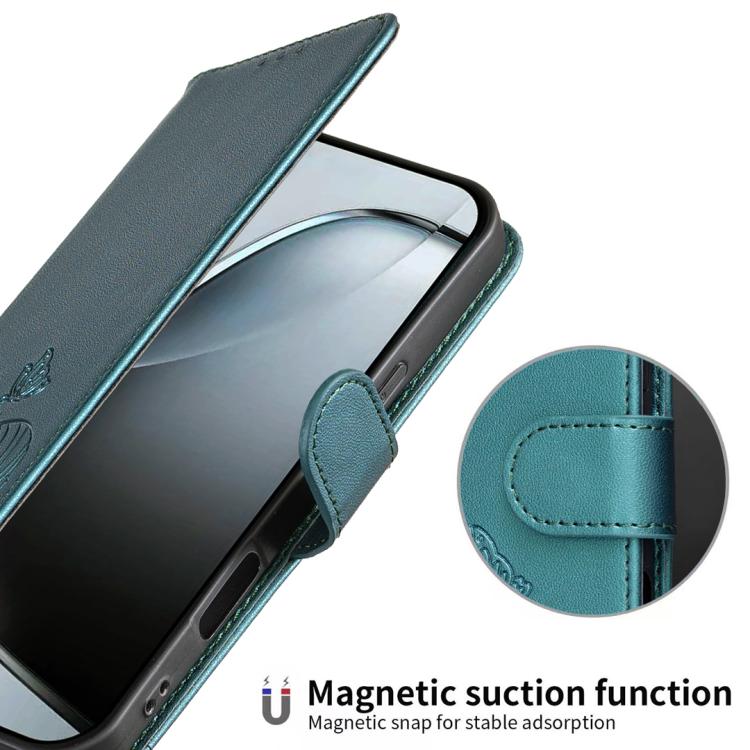 For Google Pixel 8 Pro Cat Butterfly Embossed RFID Vegan Leather Phone Case with Strap