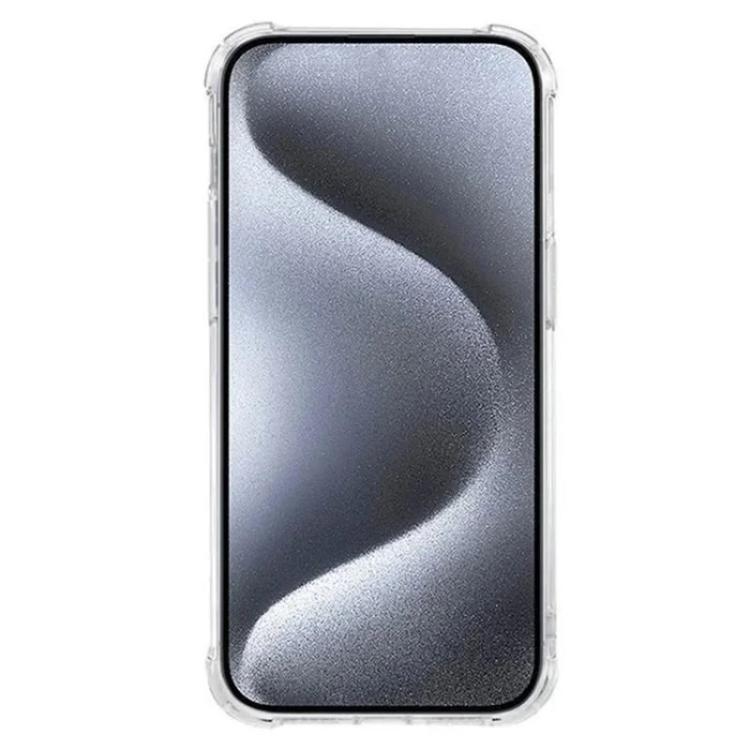 For iPhone 16 Airbag Corners Transparent TPU Phone Case with Screen Film - Transparent