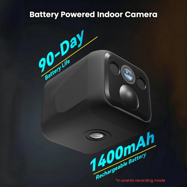 B01 Home HD Smart WiFi Camera, Supports Night Vision and Motion Detection - Black