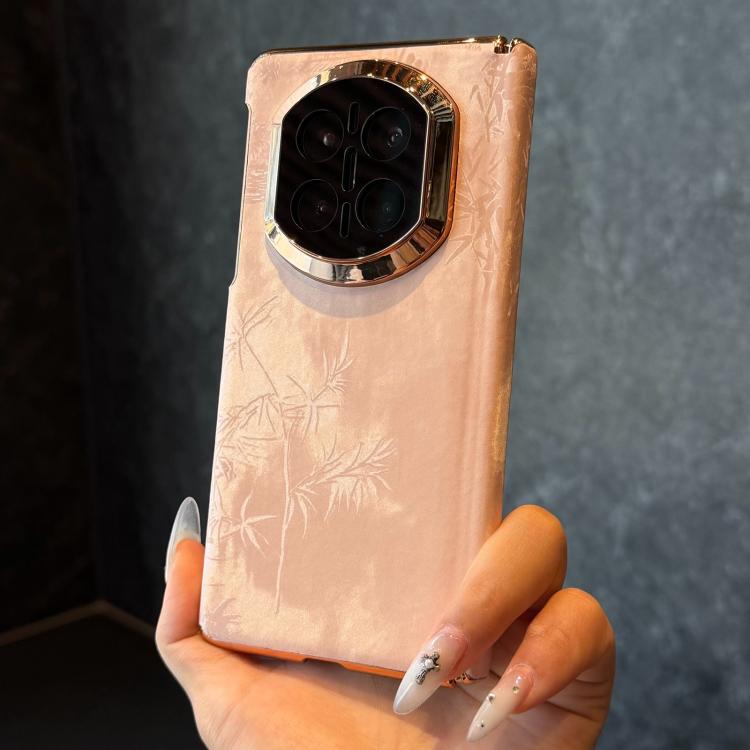 For Huawei Mate X6 Dual Middle Axis National Style Velvet Bamboo Forest Pattern Phone Case