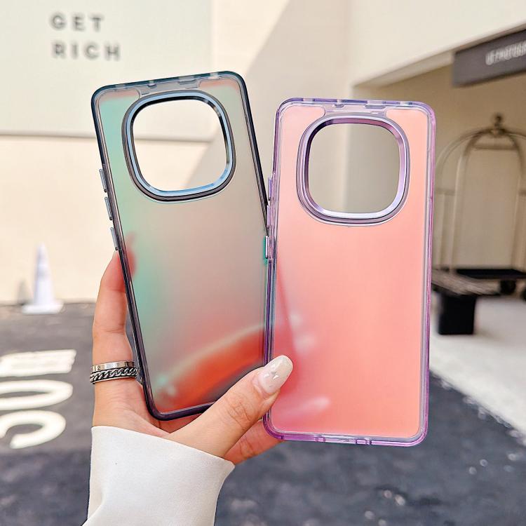 For Redmi Note 14 Pro 4G / 5G Plating Gradient Discolor Phone Case
