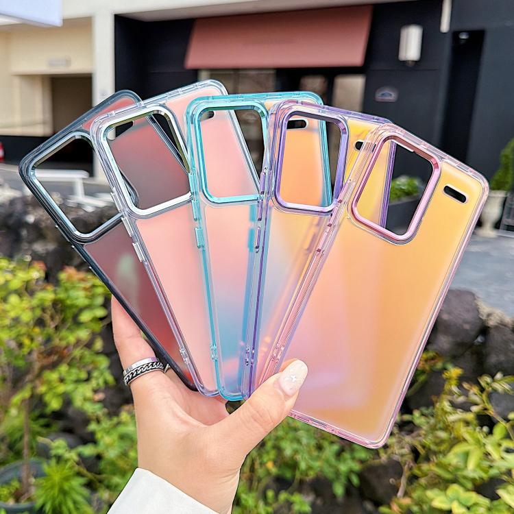 For Redmi Note 13 Pro+ 5G Plating Gradient Discolor Phone Case
